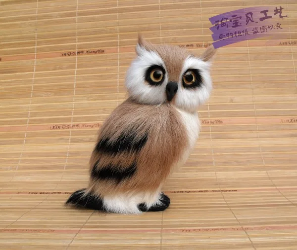 Игрушка Сова из полиэтилена и меха примерно 9x9x15 см 1576|doll gift|owl toyowl doll |