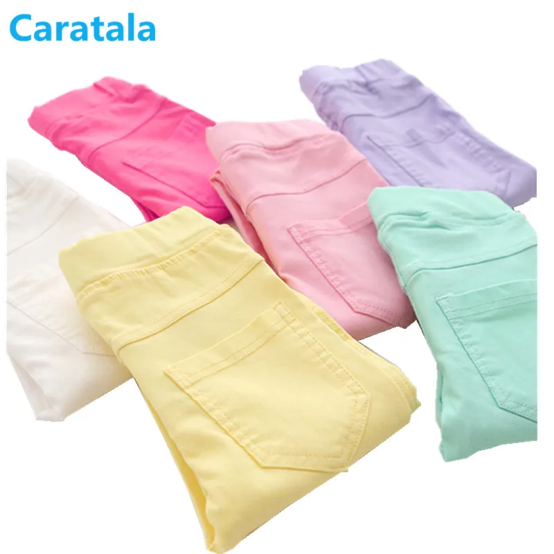 Caratala/8 цветов, детские штаны хорошего качества, штаны для девочек, однотонные повседневные Леггинсы ярких цветов для девочек Леггинсы Легинсы Штанишки