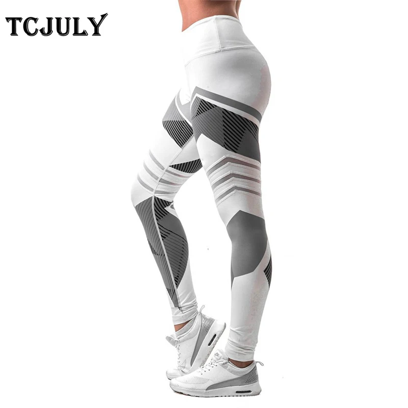 Женские обтягивающие леггинсы TCJULY для фитнеса с 3d цифровой печатью и