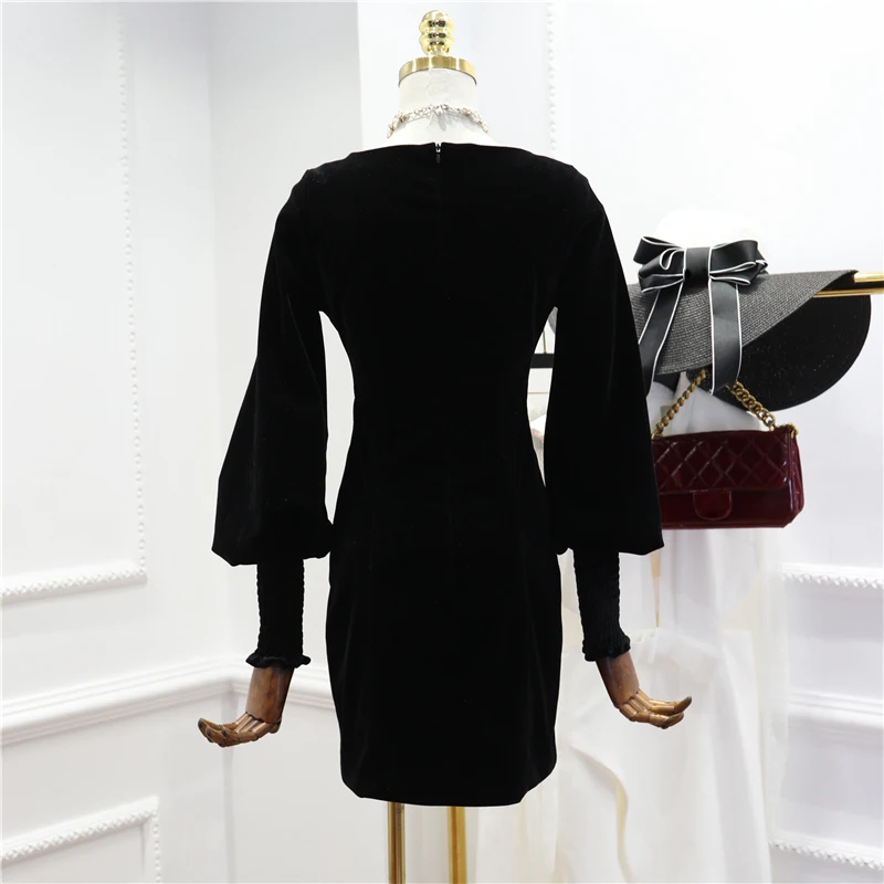 HIGH STREET Новые стильные 2019 дизайнерское платье Женская квадратный воротник фонари