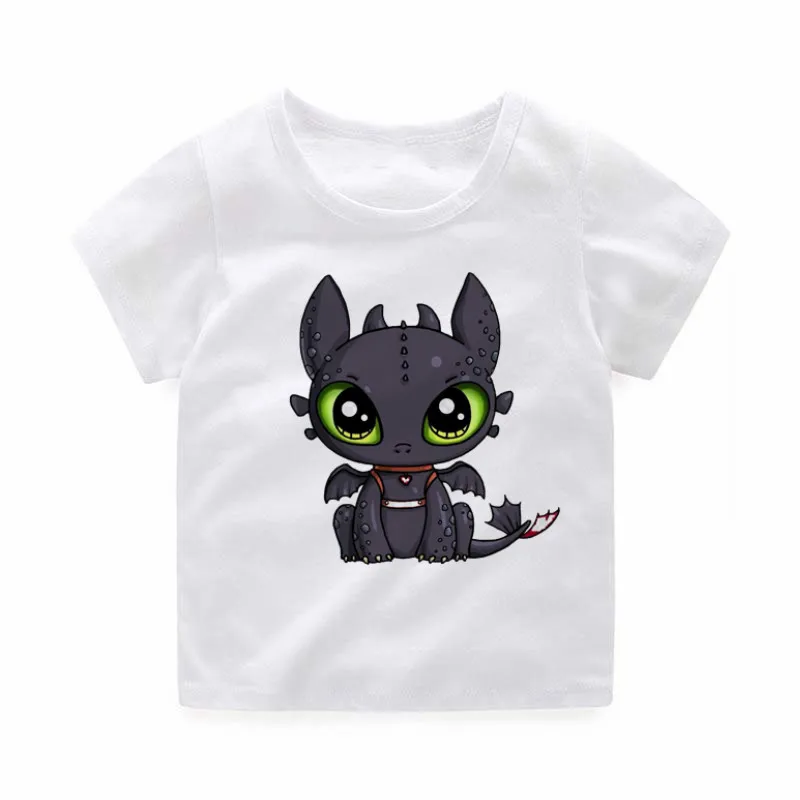 Детские футболки с принтом Беззубик в ночь Детская летняя забавная футболка