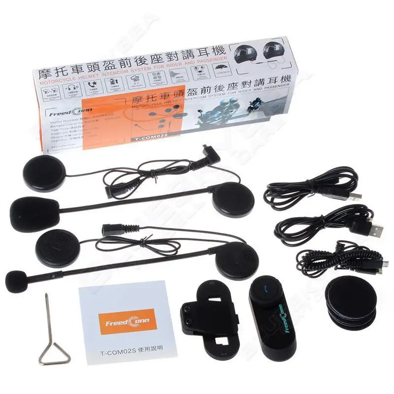 FreedConn T COM02S мотоциклетный Bluetooth шлем гарнитуры домофон Handsfree гарнитура Rider & Pillion