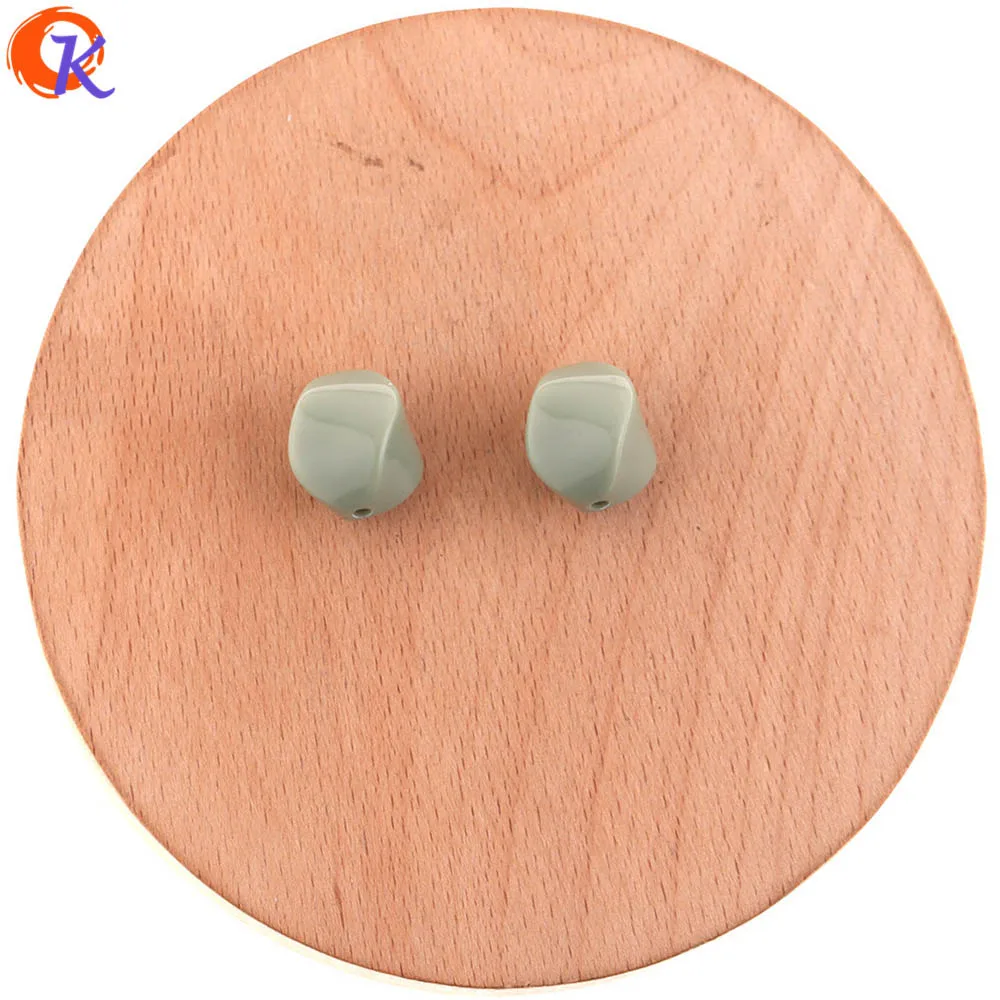 Pea Green Сердечный дизайн 11*15 мм 200 шт аксессуары для ювелирных изделий/Акриловые бусины/неправильной формы/DIY/Изготовление ювелирных изделий/ручная работа/фурнитура для сережек - Цвет: Pea Green