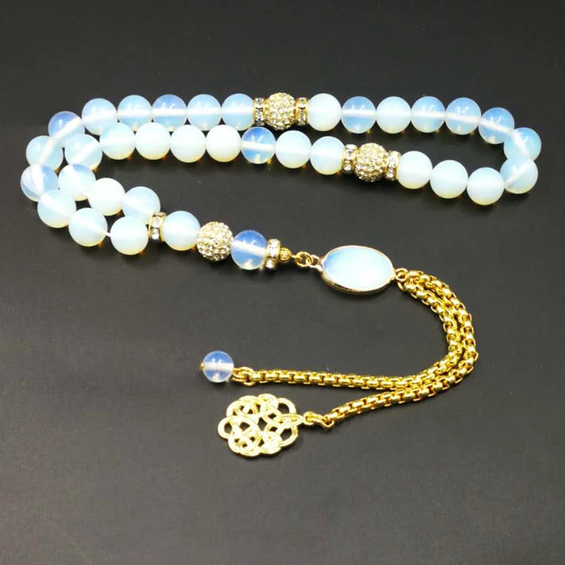 Новое поступление золотые аксессуары с опаловым камнем женский браслет Tasbih 33 66 99