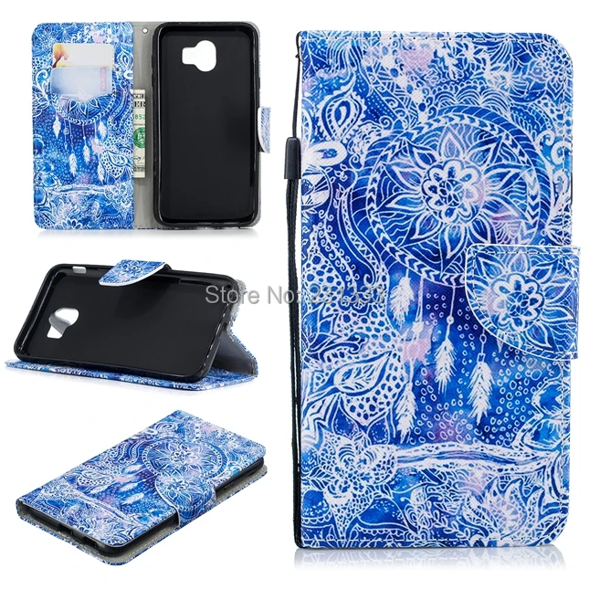 Кожаный чехол кошелек с рисунком для Samsung Galaxy J4 J6 J310 J510 J710 S6 EDGE S7 ID Card из ТПУ