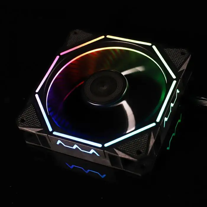 Чехол для компьютера PC охлаждающий вентилятор светильник RGB регулируемый светодиодный светильник 120 мм кулер вентилятор светильник QJY99