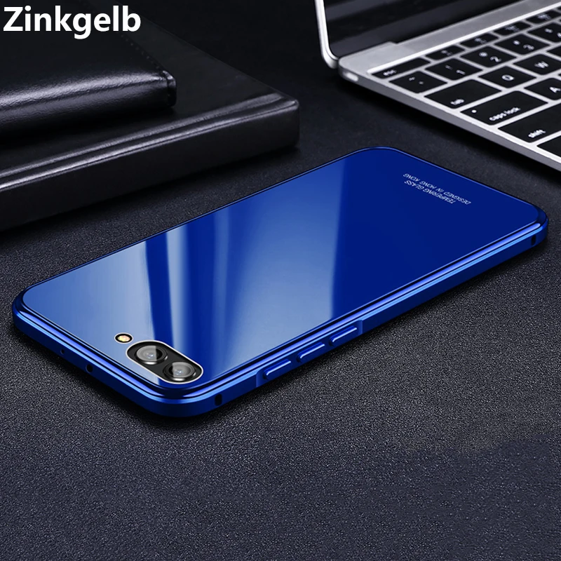 Чехол для huawei Honor 10, Роскошный Блестящий Твердый алюминиевый сплав, закаленное стекло, противоударный защитный чехол для телефона Honor 10, чехол