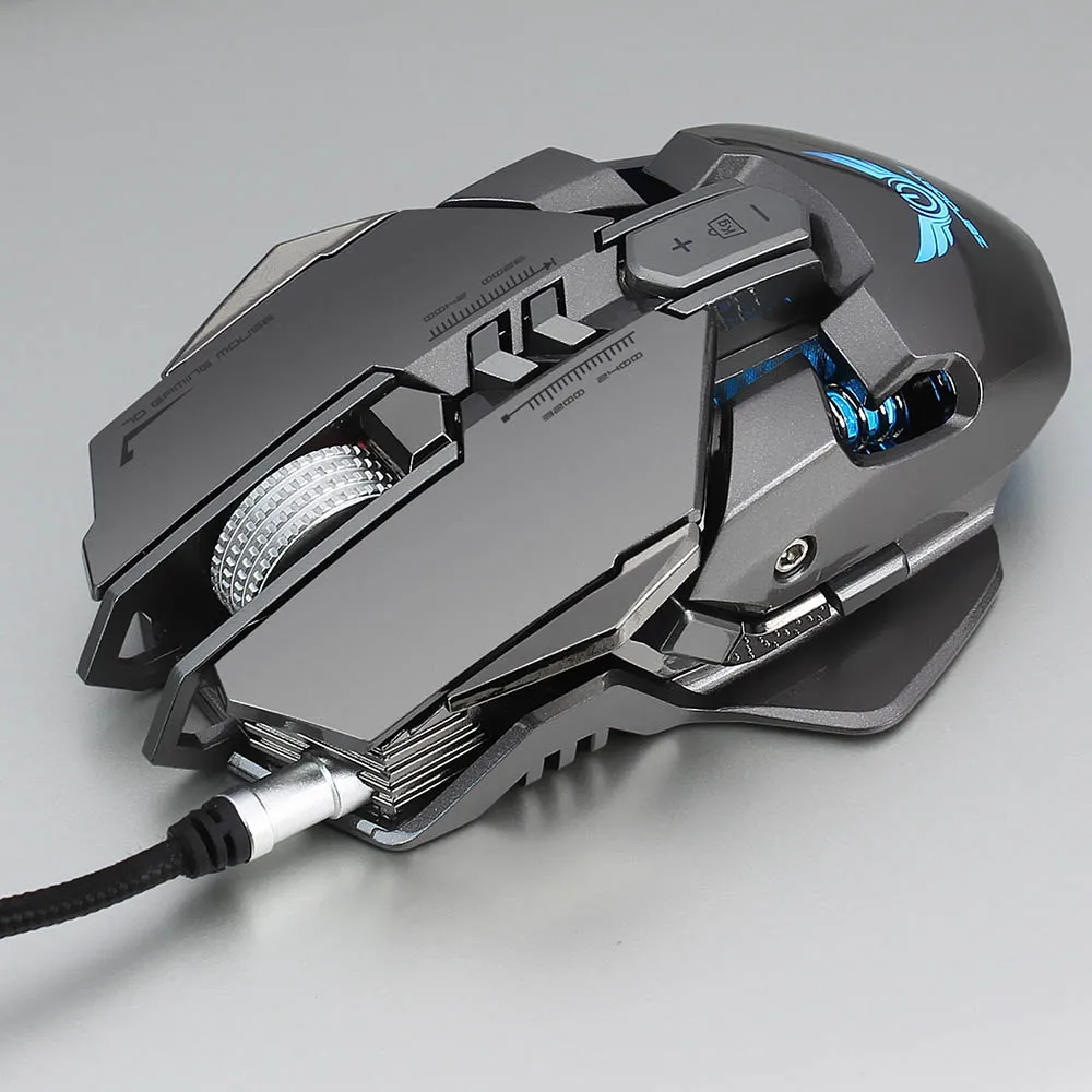 ZERODATE 3200 dpi 7 программируемых кнопок конкурентоспособная игровая мышь USB Проводная Механическая Макросъемка Программирование Игровые мыши