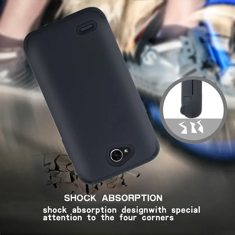 Ударопрочный жесткий гибридный защитный чехол накладка для LG X Charge/X Power 2/Fiesta 2/LG