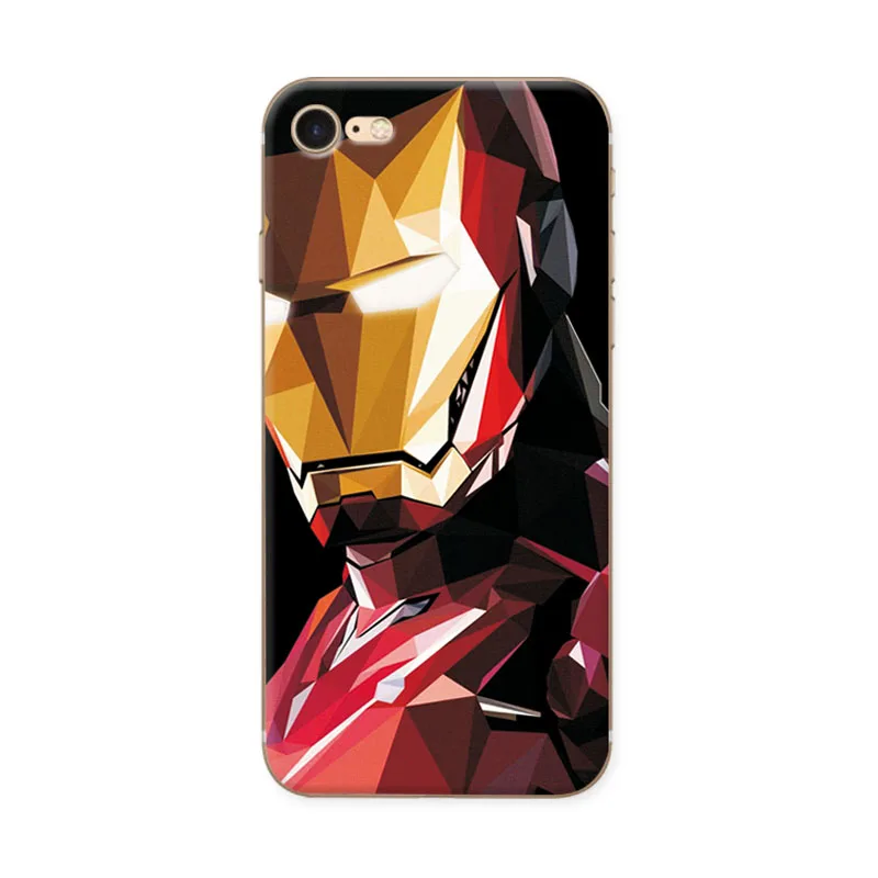 Очаровательный чехол для телефона Marvel Hero Captain America IPhone 7 из мягкого ТПУ с