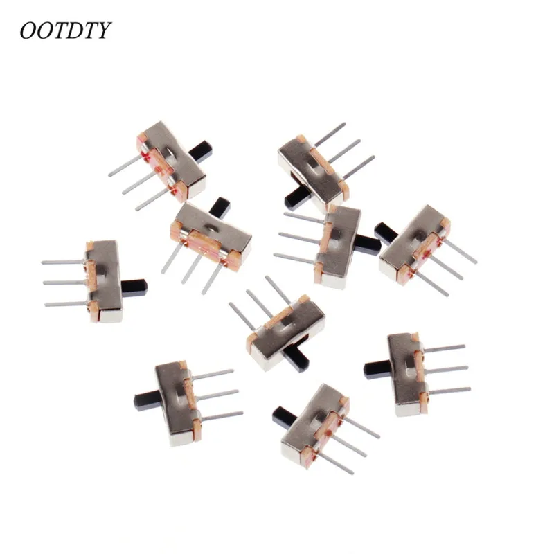 OOTDTY 10 шт. 2 позиционный вкл./выкл. SPDT 1P2T 3 контактный PCB панель Мини Вертикальный