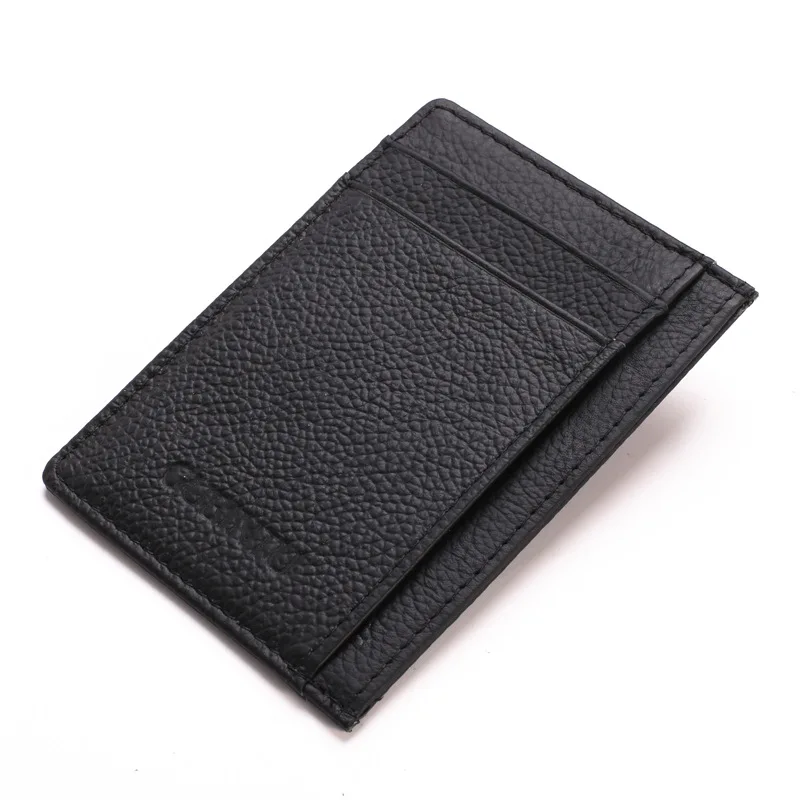 

2019 Fashion Bag Slim Genuine Leather Wallet Credit ID Card Holder Purse Money Case for Men Women