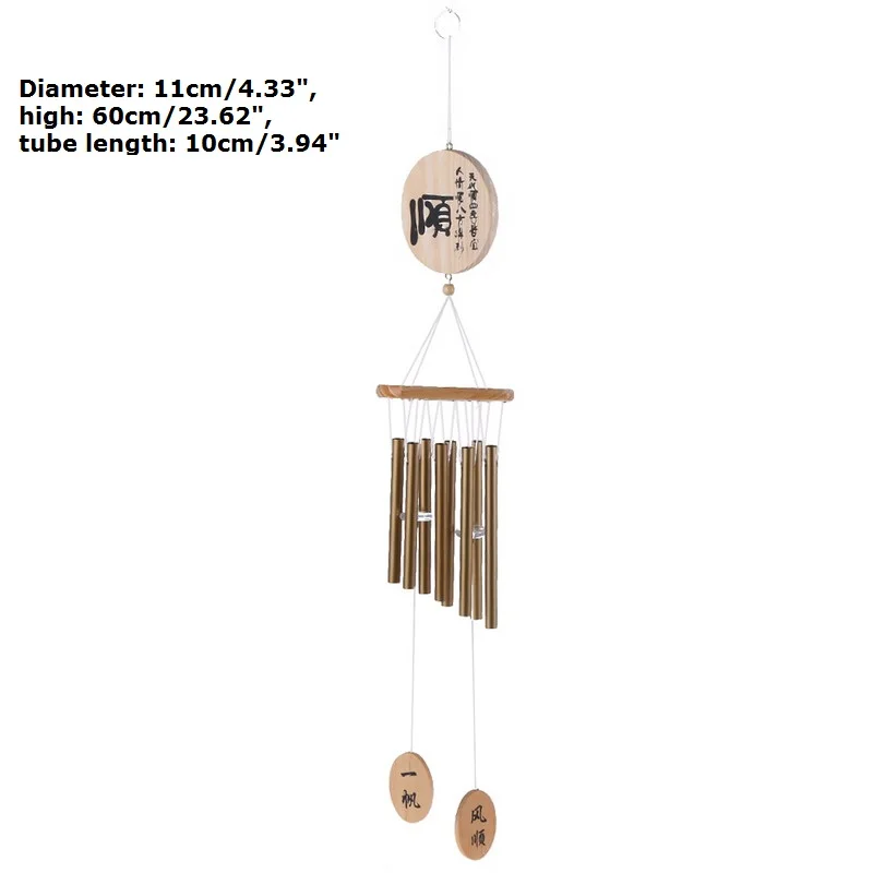 Антикварные медные трубки колокольчики Windchime открытый колокольчики живого двора сада дома висячие украшения - Цвет: 3