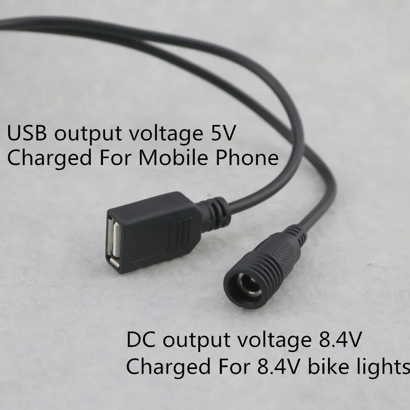 Съемный 6400mAh USB выход 5V банк питания для мобильного телефона+ перезаряжаемый 2X26650 8,4 V велосипедные фары батарейный блок