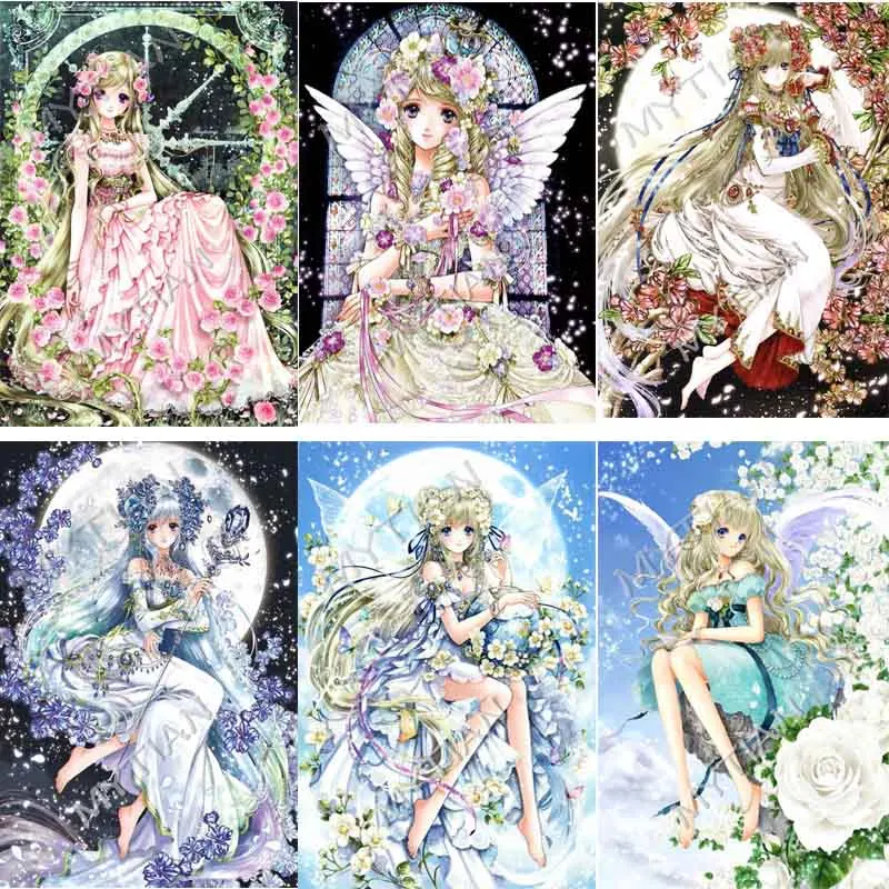 

Мультфильм аниме девушка Свадебный декор вышивка полный квадрат/Круглый Алмаз 5D DIY картины мозаика 3D Вышивка крестом Набор стикер