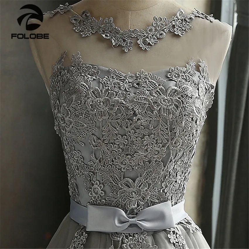 FOLOBE/модные серые кружевные мини-платья для женщин и девочек Винтажное фатиновое
