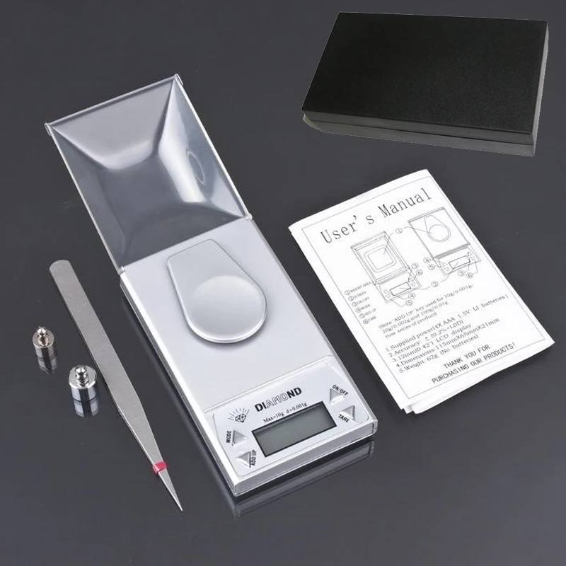 

5pcs 0.001g-10g LCD Digital Jewelry Diamond Pocket Weight Scale