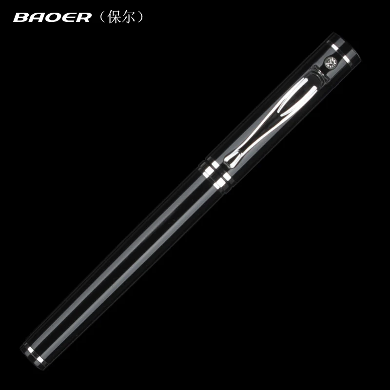 

Роскошная золотая шариковая ручка Baoer с алмазным зажимом, гладкая металлическая шариковая ручка для студентов, школьные принадлежности