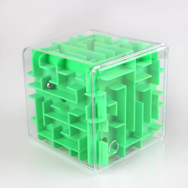 Green puzzle cube 3D скоростной куб, лабиринт, волшебный куб, головоломка, игрушечный чехол, коробка, забавная игра в мозги, вызов, баланс рук, развивающие игрушки для детей - Цвет: Green puzzle cube