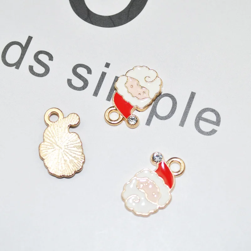 Рождественские Подвески эмалированные подвески для браслета ожерелья сережек 20