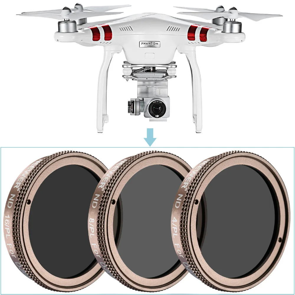 Neewer для DJI Phantom 4 3 профессиональный и продвинутый набор фильтров включает в себя