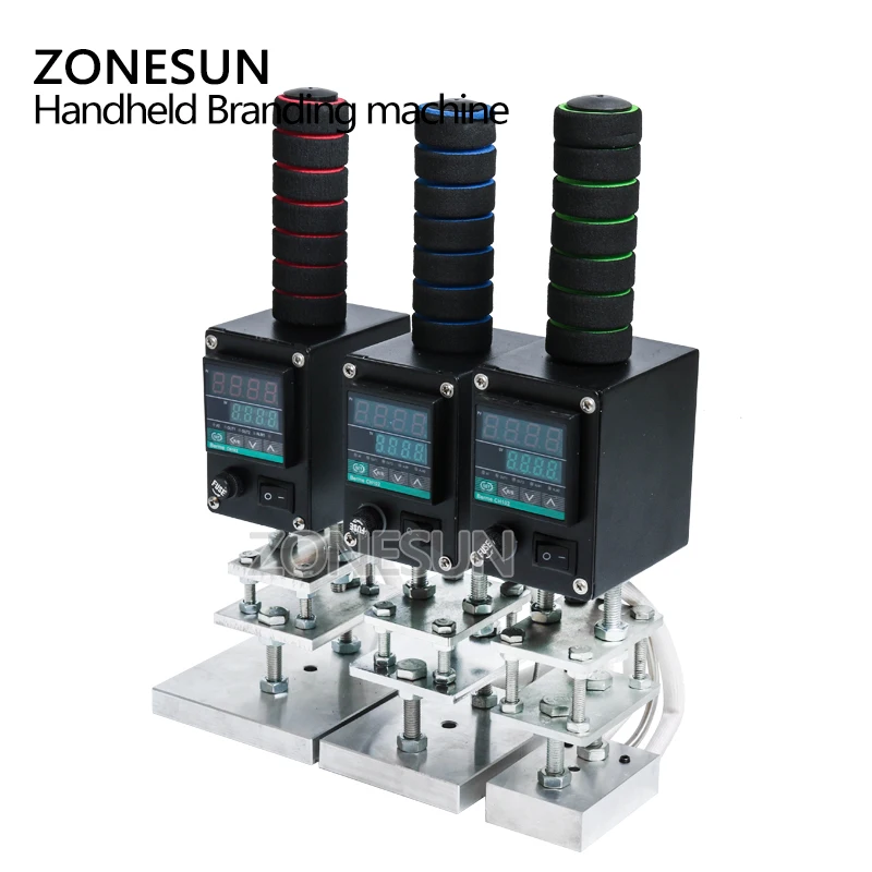 ZONESUN 8*10 см 500 Вт ручной тепловой пресс для тиснения кожи дерева и бумаги|embossing