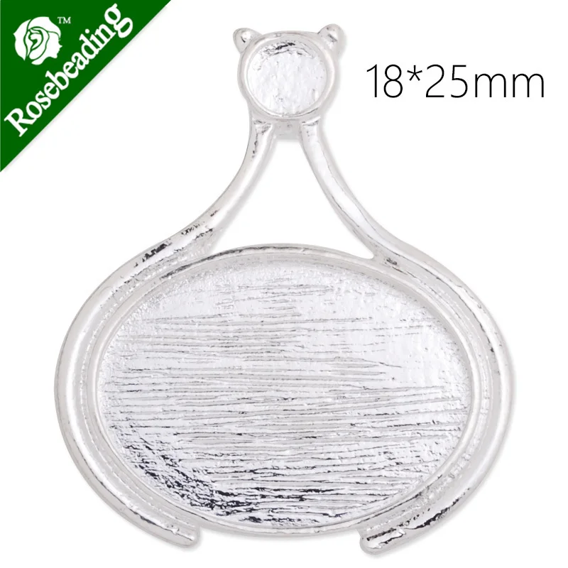 31x36 мм Овальный Камеи кабошон с посеребренным покрытием из цинкового сплава