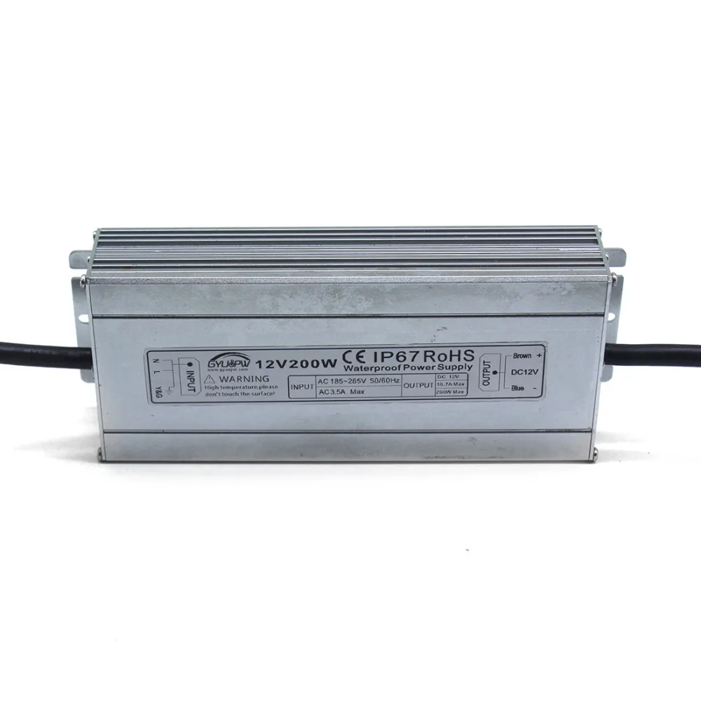 Водонепроницаемый ip67 светильник трансформатор DC24V DC12V 36 Вт 40 50 60 72 100W 120W 150W 200W 250W 300W