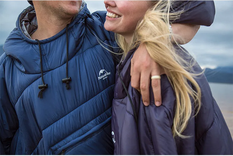 Naturehike открытый кемпинг спальный мешок водонепроницаемый плащ ленивый спальный мешок зимний тепловой портативный Кемпинг плащ NH18D010-P