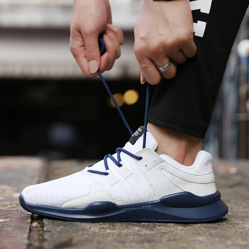 Кроссовки мужские сетчатые дышащие повседневная обувь для бега легкие