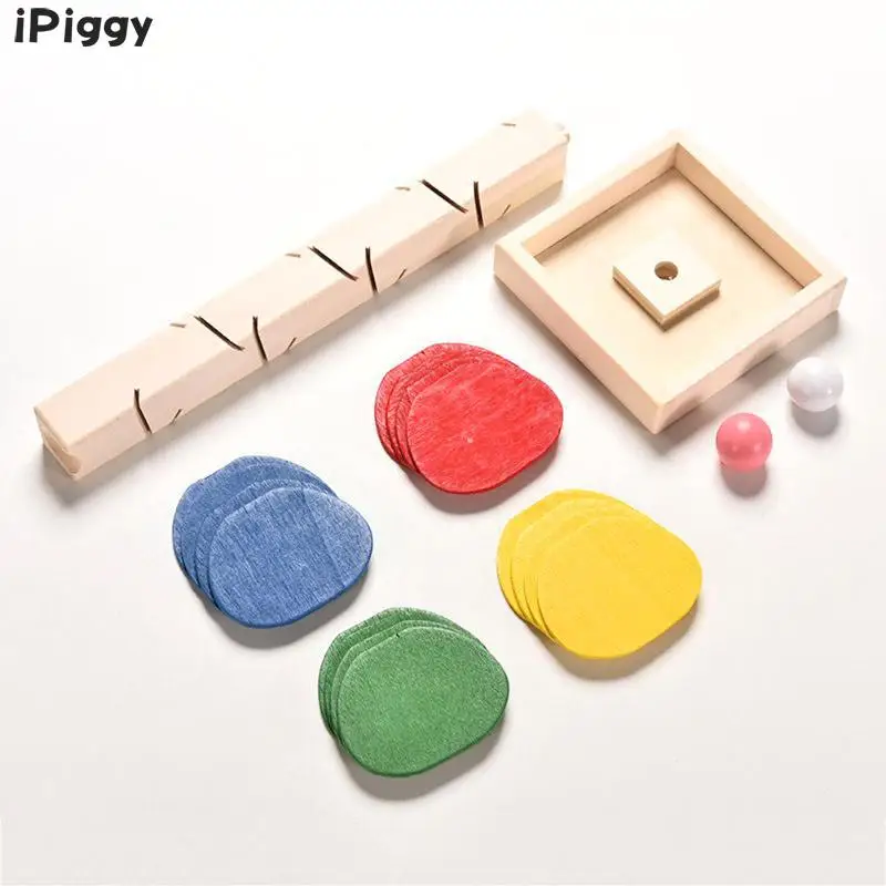 Деревянные игрушки iPiggy для детей деревянные красочное дерево мраморный шар