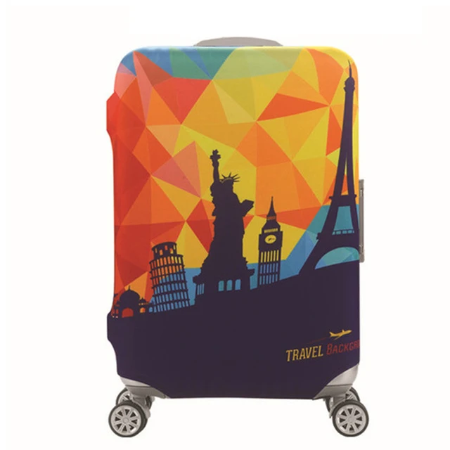 T Luggage Cover Sereqi путешествия Лидер продаж чемодан защитные чехлы мультфильм эластичный чехол для чемодана применяются к 18-32 дюймов чемодан дорожные аксессуары - Цвет: T Luggage Cover
