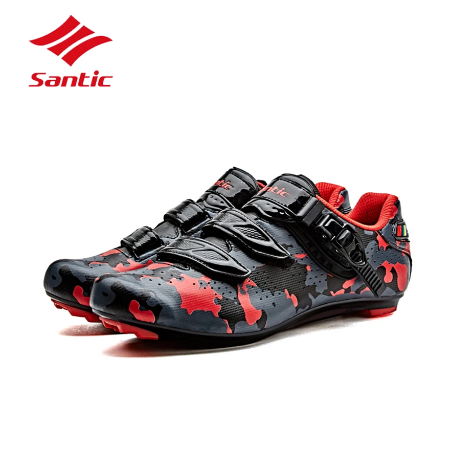 Кроссовки Santic мужские из ПУ кожи спортивная обувь с замком самоблокирующиеся для