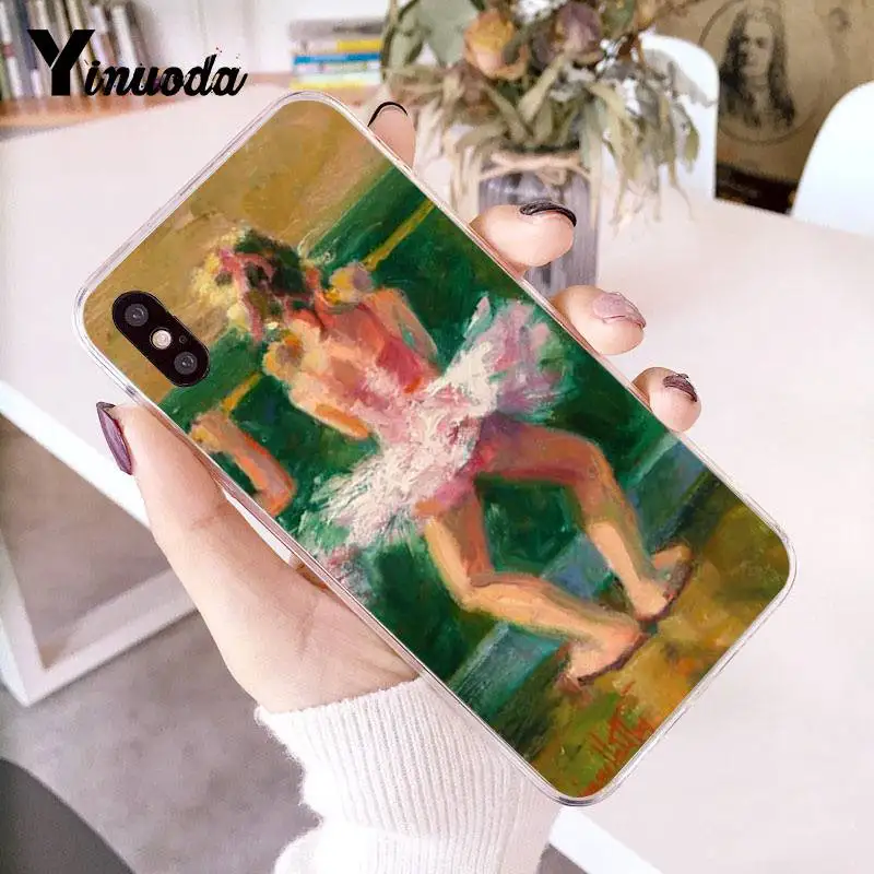 Yinuoda для iPhone 7 Чехол Балерина картина маслом Прозрачный чехол для телефона для iPhone 8 7 6 6S Plus X 10 5 5S SE XR XS XSMAX