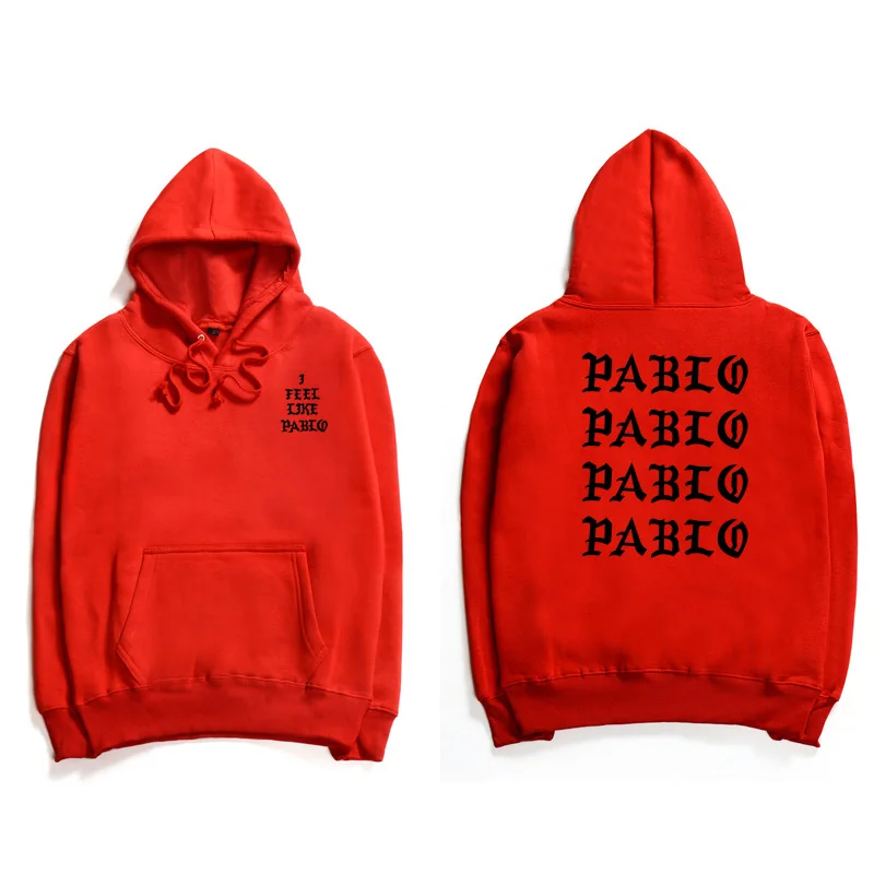 16 Святой Пабло толстовки с капюшоном Kanye West I Feel Like толстовки Pablo для мужчин и женщин с надписью и длинным рукавом хип-хоп клуб - Цвет: 16
