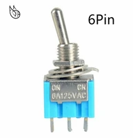 promotion 5pcs 3 position 2p2t dpdt on off on miniature mini toggle switch 6a 125v