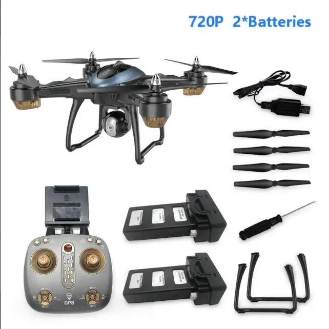 Черный LH-X38GWF Дрон Двойной gps wifi FPV Дрон HD 1080P камера Дистанционное управление вертолет RC Дрон Профессиональный Дрон с 3* батареями - Цвет: Черный