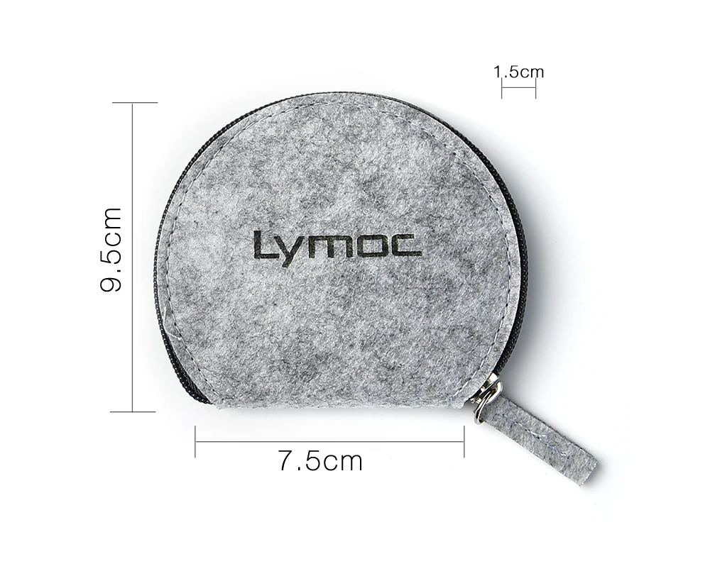 Lymoc, новинка, сумки для наушников, полукруглые, войлочные, сумка для хранения наушников, чехол для наушников, портативная коробка для гарнитуры, материал для здоровья
