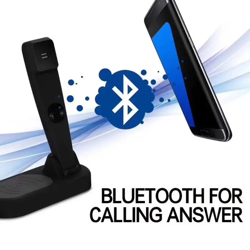 2в1 ретро телефон Радиационная трубка Bluetooth Вызов громкой связи с Qi Беспроводное зарядное устройство для iPhone samsung huawei Xiaomi