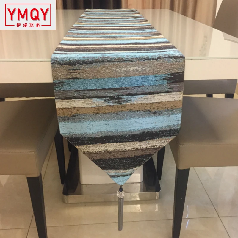 YMQY узкая полоска настольная дорожка Европа скатерть американская кровать