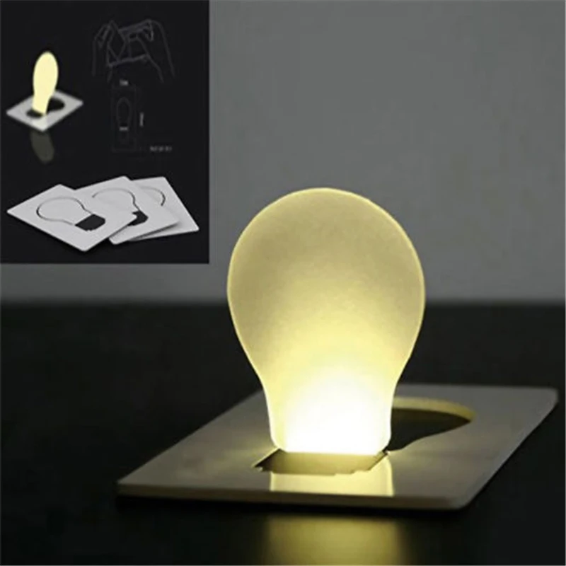 1 шт. светильник Карманный Бумажник размер лампы белый портативный Креативный