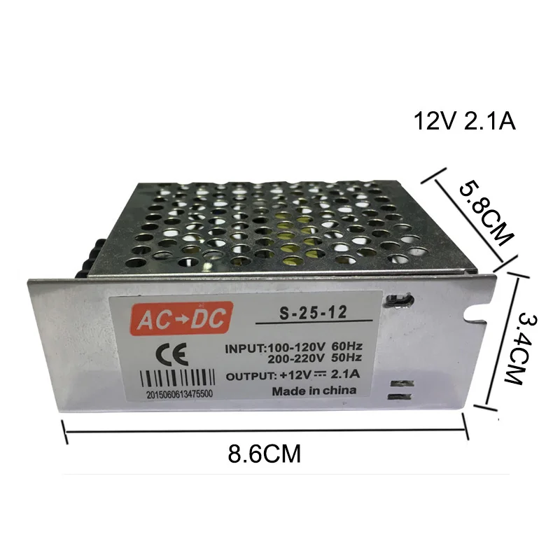 Светодио дный трансформатор питания светодио прокладки AC/DC 110 В-220 В до 12