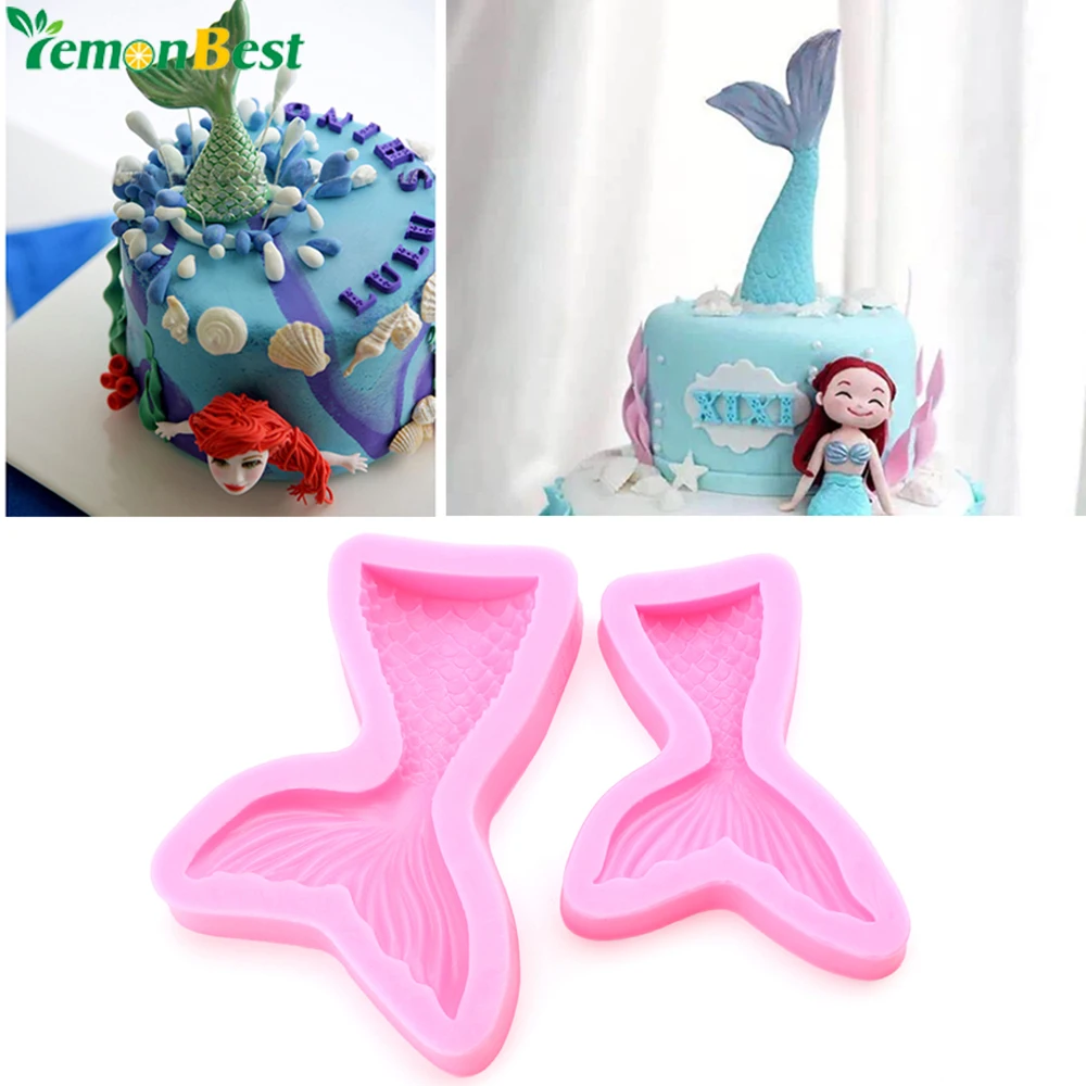 Силиконовая форма LemonBest в форме хвоста русалки сахарное желе формы для шоколада и