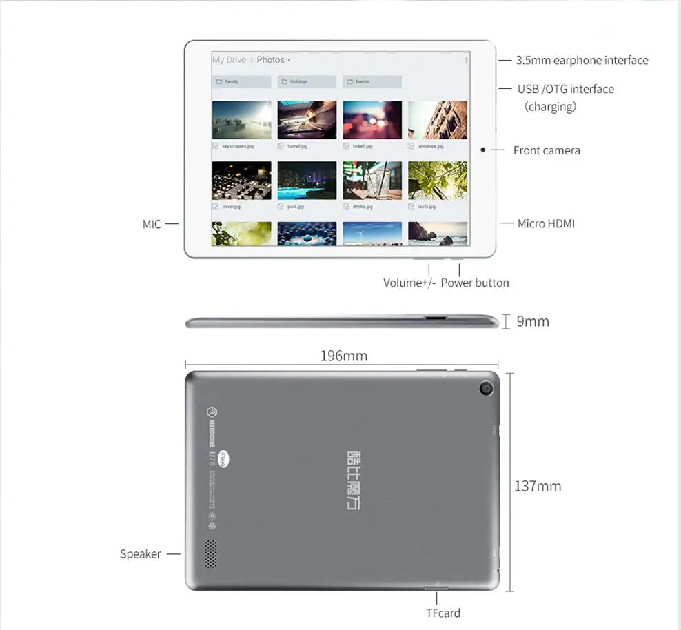 ALLDO cube U78 iplay8 планшеты 7,85 дюймов 1024x768 ips Android 6,0 MTK8163 четырехъядерный HDMI gps двойной Wifi 2,4G/5G планшеты ПК