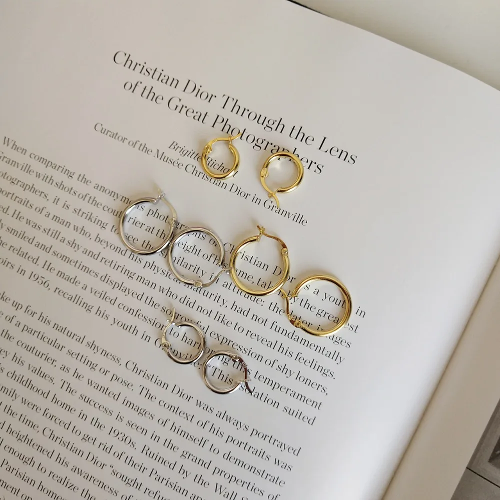 Большие гладкие серьги MLKENLY в стиле хип хоп увеличенные ювелирные изделия