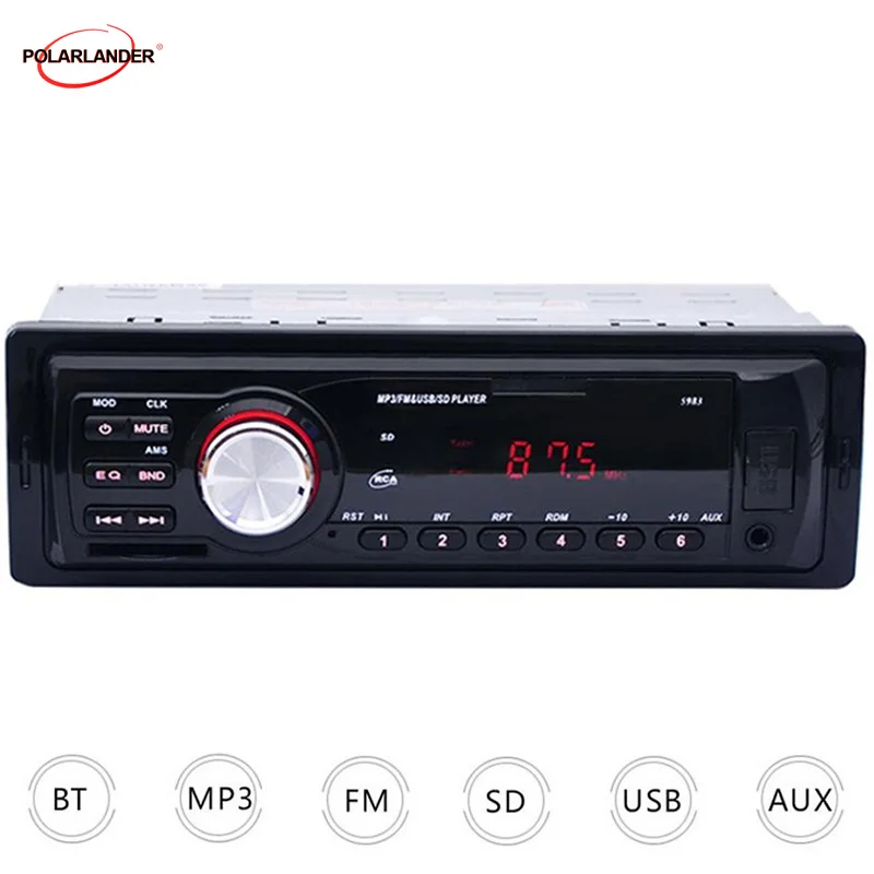 12 В автомобильный радиоприемник с поддержкой FM USB / SD MMC кардридер светодиодный