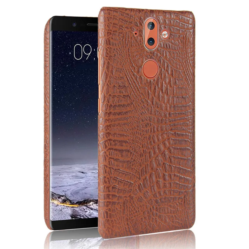 For Nokia 8 Sirocco Case Crocodile Grain Hard PC+PU Leather Surface Back Cover Phone for | Мобильные телефоны и