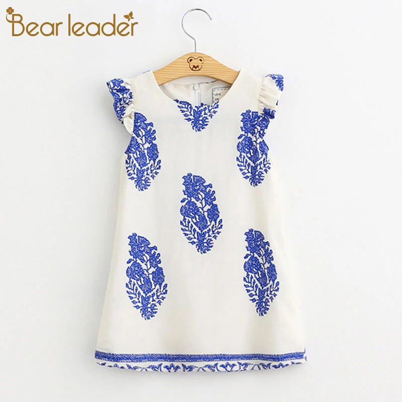 Bear Leader Girls Dresses 2019 Brand Princess Dress Kids Clothes Geometric Pattern Design for 3-8Y | Детская одежда и обувь