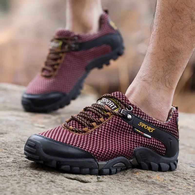 Man Hiking Shoes Waterproof Sneakers Travel Shoes Walking Shoes Men Breathable Non-slip Climbing Sports Water Shoes Trekking