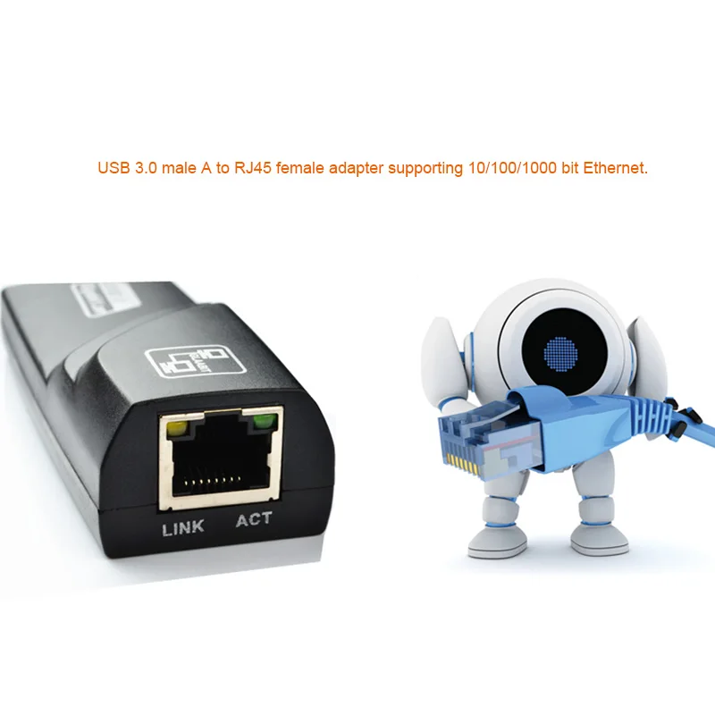 Usb Ethernet адаптер Сетевая карта USB3.0 для RJ45 LAN гигабит Интернет без драйверов